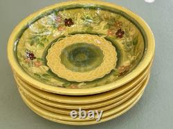 Terre E Provence Ceramic Poterie 8 ¼ All-Purpose Bowls Soup Cereal Set of 6