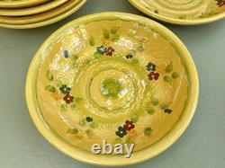 Terre E Provence Ceramic Poterie 8 ¼ All-Purpose Bowls Soup Cereal Set of 6