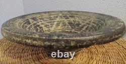 Textural Artisan Pottery Bowl Geometric Pattern