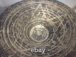Textural Artisan Pottery Bowl Geometric Pattern