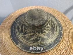 Textural Artisan Pottery Bowl Geometric Pattern