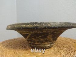 Textural Artisan Pottery Bowl Geometric Pattern