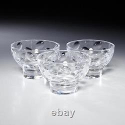 Three (3) Christofle France Cluny Crystal Dessert Bowls, 2.5 x 3.75