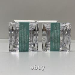 Tiffany & Co Candle Sticks. Pair of 10 in Tall Designer Crystal Candle Holders