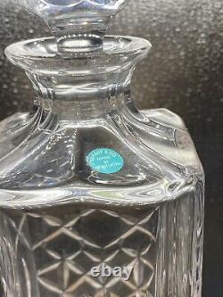 Tiffany & Co. Crystal Retired Master Piece Square Decanter & Stopper Mint