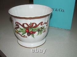 Tiffany & Co Holiday Cashe Pot Ice Bucket Garland Ribbon Bowl Planter Wbox Japan