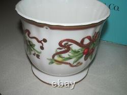 Tiffany & Co Holiday Cashe Pot Ice Bucket Garland Ribbon Bowl Planter Wbox Japan