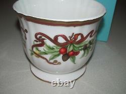 Tiffany & Co Holiday Cashe Pot Ice Bucket Garland Ribbon Bowl Planter Wbox Japan