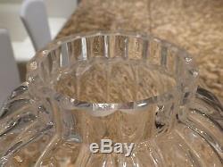Tiffany & Co. Large & Heavy Crystal Vase- 13.5, Etched Tiffany Mark