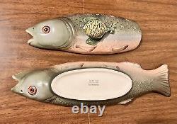 Tiffany & Co Porcelain Server Fish Shaped Vintage Fish Center Piece with Lid