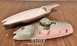 Tiffany & Co Porcelain Server Fish Shaped Vintage Fish Center Piece with Lid