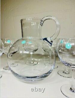 Tiffany & Co. Refresher Set including a pitcher and 6 crystal glasses NEW