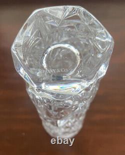 Tiffany & Co. Rock Cut Crystal Bud Vase Signed