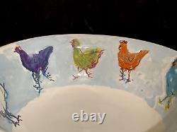 Tiffany & Co. TIFFANY ROOSTERS Centerpiece Fruit Serving Bowl 12 X 4