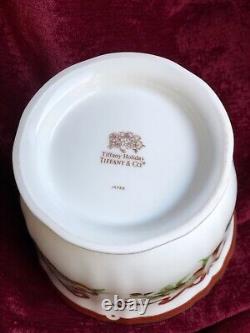 Tiffany & Co. Tiffany Holiday Cachepot 5 Inch Height Garland Ribbon Floral Japan