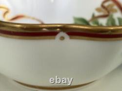 Tiffany&Co Tiffany Holiday Garland Bowl Nut Dish Gold Trim Berries 5 1/8Square