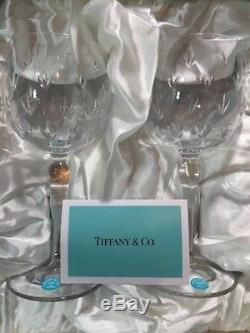 Tiffany & Co Wine glass pair set with box unused from Japan Free Shipping