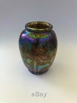 Tiffany Studios Favrile Glass Cypriote Vase Signed