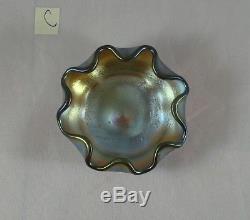 Tiffany Studios Favrile Glass Ruffled Salt Dish (C)