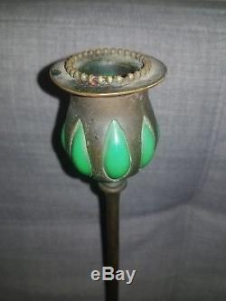 Tiffany Studios Pair Of Candlesticks 17 1/2 Inches Tall Looook No Reserve