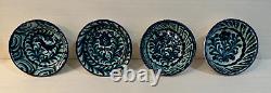 Traditional Fajalauza Spanish Granada Style Majolica 6 Bowls, Set of (4), Used