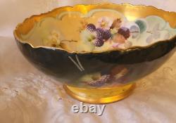 Tressemanes & Vogt Limoges Porcelain Fruit Bowl. Depose 1903. Mark 1.1