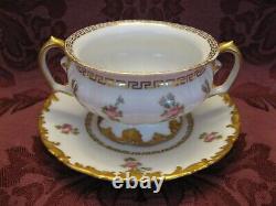 Tressemanes & Vogt (T&V) Ovington Bros Bouillon Cup & Saucer-Set of 7-Excellent