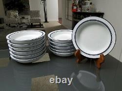 Twelve Dansk Christianshavn Blue 8 soup bowls Portugal shipping included