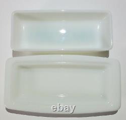 Ultra Rare Pyrex REVERSE BUTTERPRINT LADY ON THE LEFT BUTTER DISH