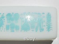 Ultra Rare Pyrex REVERSE BUTTERPRINT LADY ON THE LEFT BUTTER DISH