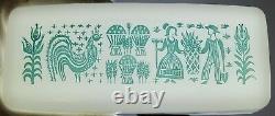 Ultra Rare Pyrex REVERSE BUTTERPRINT LADY ON THE LEFT BUTTER DISH