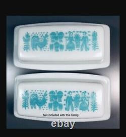 Ultra Rare Pyrex REVERSE BUTTERPRINT LADY ON THE LEFT BUTTER DISH