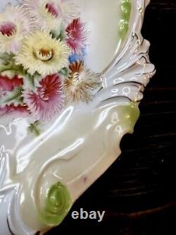 Unsigned Antique RS Prussia Serving And Dessert Bowl Set Of 11 Pieces Multicolor