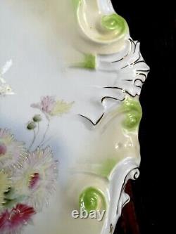 Unsigned Antique RS Prussia Serving And Dessert Bowl Set Of 11 Pieces Multicolor