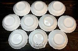 Unsigned Antique RS Prussia Serving And Dessert Bowl Set Of 11 Pieces Multicolor