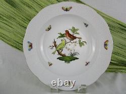 Unused HEREND HUNGARY ROTHSCHILD BIRD LARGE RIM SOUP BOWL Perfect