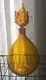 Unusual Blenko Husted Yellow Jonquil Decanter/bottle with stopper, RARE! #5912