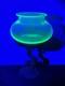 Uranium fish Bowl With Koi Fish Stand
