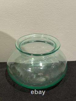 Uranium fish Bowl With Koi Fish Stand