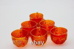 VIBRANT COLOR Northwood Grape and Cable 8pc Small Punch Bowl Set (Marigold)