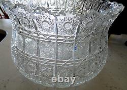 VINTAGE BRILLIANT QUEEN LACE BOWL 8HX12w MADE IN POLAND