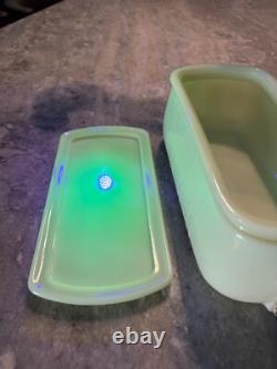 VINTAGE McKee 1930's Refrigerator CUSTARD Glass Water Cooler Dispenser RARE