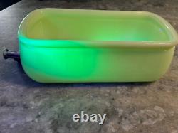 VINTAGE McKee 1930's Refrigerator CUSTARD Glass Water Cooler Dispenser RARE