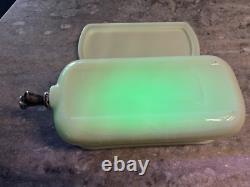 VINTAGE McKee 1930's Refrigerator CUSTARD Glass Water Cooler Dispenser RARE
