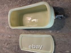 VINTAGE McKee 1930's Refrigerator CUSTARD Glass Water Cooler Dispenser RARE
