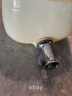 VINTAGE McKee 1930's Refrigerator CUSTARD Glass Water Cooler Dispenser RARE