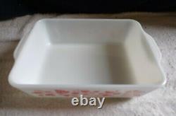 VINTAGE PYREX Pink Gooseberry Refrigerator DishesComplete Set501 502 503-NICE