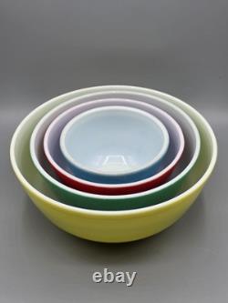 VINTAGE Pyrex Primary Colors Mixing Bowls Set of 4 401, 402, 403, 404