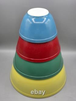VINTAGE Pyrex Primary Colors Mixing Bowls Set of 4 401, 402, 403, 404