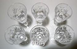 VINTAGE Waterford Crystal ASHLING (1954-) Set of 6 Sherry Wines 5 1/8 IRELAND